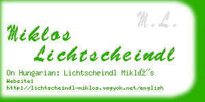miklos lichtscheindl business card